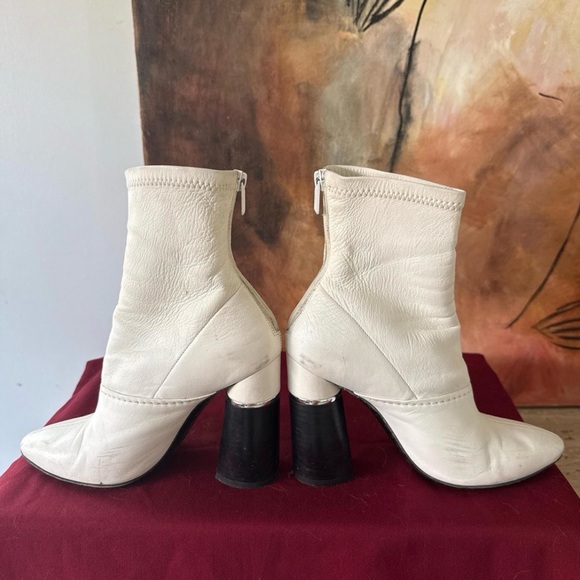 3.1 Phillip Lim White Leather Ankle Boots - Picture 2 of 3